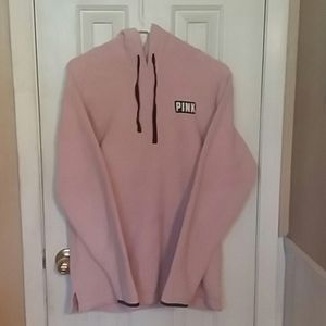 Pink polar fleece hoodie